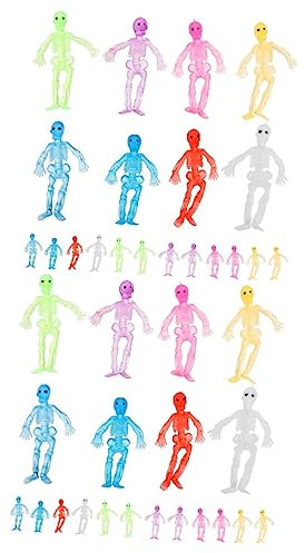 ibasenice 40stücke Teiliges Bunter Skelett- Dehnbares Stressspielzeug Für Partys Und Dekoration Für Zur Entspannung Party-gadget