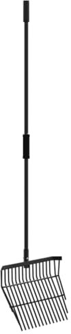 Brokky Pitchfork with 14 Tines Black Steel-Garden Border Digging Fork - Gardening Hand Tool Carbon Steel Handle Heavy Duty | Cultivating All Types Of Soil | Garden Pitchfork Tool For Gardening & Diggi