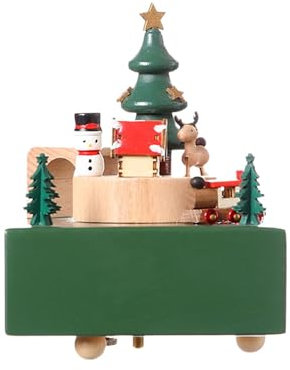 Spieluhr Weihnachten, Weihnachtszug-Spieluhr - Desktop Holiday Displays Magnetische Eisenbahn-Spieluhr,Stilvolle, leichte Spieluhr mit beweglichem Zug für Freunde, Feiertage, Familien