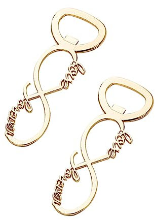 PRETYZOOM Set Di 2 Apribottiglie Manuali in Oro Per Bomboniere E Regali Per Gli Ospiti