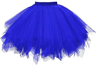Tüllrock Damen Tüll Rock Unterrock Kurz Ballett Tutu Rockabilly Tütü Mini Rock Karneval Kostüm 80er Jahre Tutu Rocks für Erwachsene Mehrlagiger Tüll Petticoat Dress