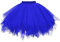 Tüllrock Damen Tüll Rock Unterrock Kurz Ballett Tutu Rockabilly Tütü Mini Rock Karneval Kostüm 80er Jahre Tutu Rocks für Erwachsene Mehrlagiger Tüll Petticoat Dress (königs blau,Einheitsgröße)