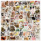 Zernblend 100 Stück Lustige Katzen Meme Sticker, Holografische, Funkelnde und Niedliche Katzenaufkleber für Wasserflaschen, Sticker, Sticker Aesthetic