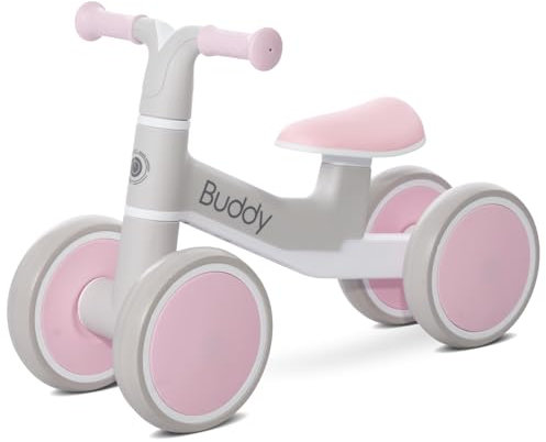 Lorelli Kinder Laufrad ab 1 Jahr Buddy, Kinderlaufrad, Leichtes Balance Bike für Mädchen und Jungen, Baby Lauflernrad, Spielzeug für 12-24 Monate, Geschenke für 1-jährige Geburtstag, Pink