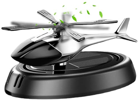 Solar Rotating Car Air Freshener, Helicopter Rotating Solar Car Perfume Air Freshener, Long-lasting Fragrance Car Perfume Diffuser Decoration for Car Interior