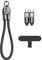 2-in-1 Handy Lanyard Multi Ladekabel 240W 5A Typ C USB Schlüsselanhänger Schnellladung Universal PD für Apple iPhone Lightning Android QC Datenzelle 2in1 (Schwarz, 0,3m)