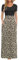 AUSELILY Damen Kurzarm Sommer Casual Long Maxi Kleider mit Taschen New Schwarzer Leopard M