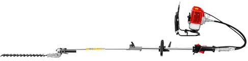 Motorsense Benzin Freischneider Hochentaster 52cc Benzin Heckenschere mit Teleskopstiel, 8500 U/min, 2-Takt-Motor, für Garten, Landwirtschaft und Baumpflege
