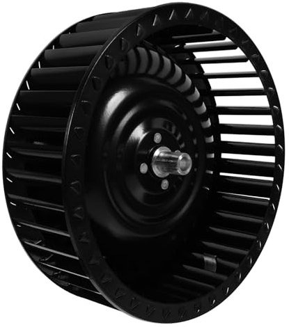 HOMSFOU Range Hood Fan Replacement Blower Wheel 216×70×10mm Metal Vent Fan Part for Stove Exhaust Motor Right Side 27mm Shaft Depth for Kitchen Home Restaurant