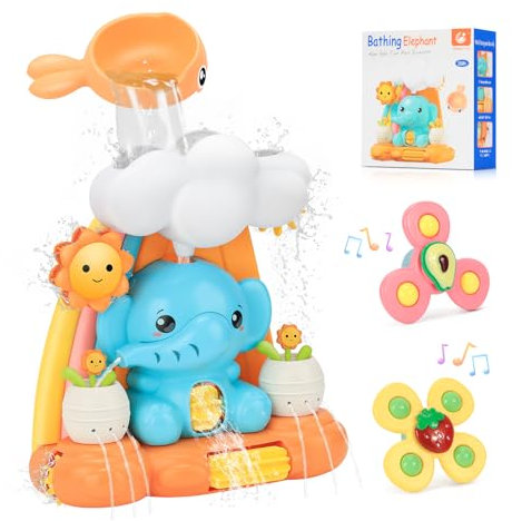 Badewannenspielzeug ab 1 2 3 4 Jahre, CS COSDDI Badespielzeug Baby ab 1 Jahr, Wasserspielzeug Kinder Spielzeug ab 1 2 4 Jahr, Badewannen Spielzeug Geschenk Mädchen Junge 1 2 3 4 Jahr