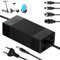 Caricatore Monopattino Elettrico 42V 3A, Carica Batteria Monopattino Elettrico con 4 Connettori Caricatore per Hoverboard con Indicatore di Carica a LED Universale Adattatore di Alimentazione