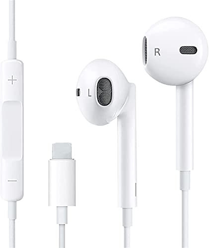 iPhone Kopfhörer mit Kabel, Kabelkopfhörer für iPhone14, In Ear Kopfhörer mit Mikrofon und HiFi Stereo Ohrhörer für iPhone 11 12 13 14 Pro Max/14Pro/XR/XS/X/SE/8/7/Plus/iPad Air Mini Unterstützt iOS