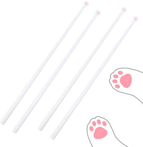 DOINEUFL 2 Pairs Cat Paw Chopsticks, Cute Chopsticks Reusable ＆ Non-Slip, Lightweight Pink Paw Prints Chop Sticks