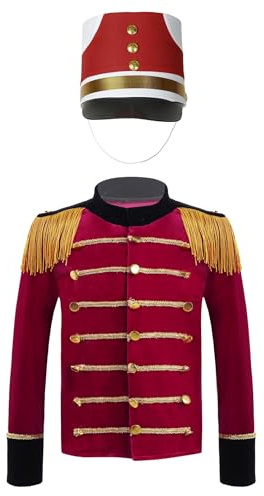 Linyuir Jeune Casse Noisette Prince Veste Et Chapeau Enfant Directeur De Cirque Costume Cosplay Noël Carnaval Mardi Gras Tenues