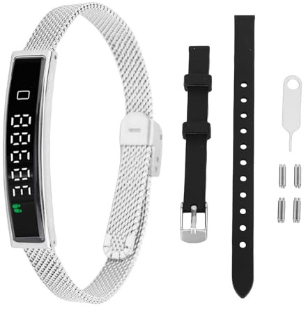 Vikye Smart Watch Health Tracker, Bluetooth 5.3 Steps Tracking Wearable Waterproof Smart Bracelet for Men Women, with Multiple Sport Modes (Silver)