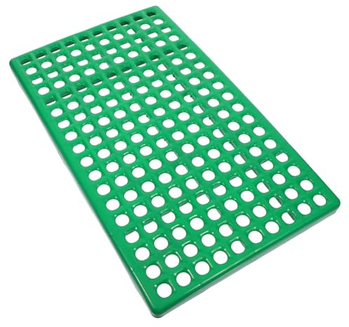 VERDANVERSE Kaninchenkäfig Bodenplatte mit Runden Löchern Leichte Praktische Bodeneinlage für Kaninchenställe Platzsparend und Sicher Kompatibel für Verschiedene Käfige Grün