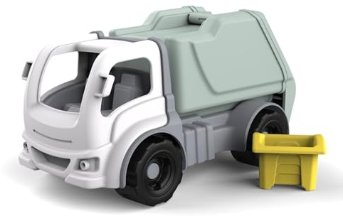 Dantoy Classic Rubbish Truck - Robust Children's Car with Removable Wheelie Bin - Sustainable Toy from Denmark with Nordic Ecolabel - Ideal for Sandpit & Indoor Use - From 3 Years