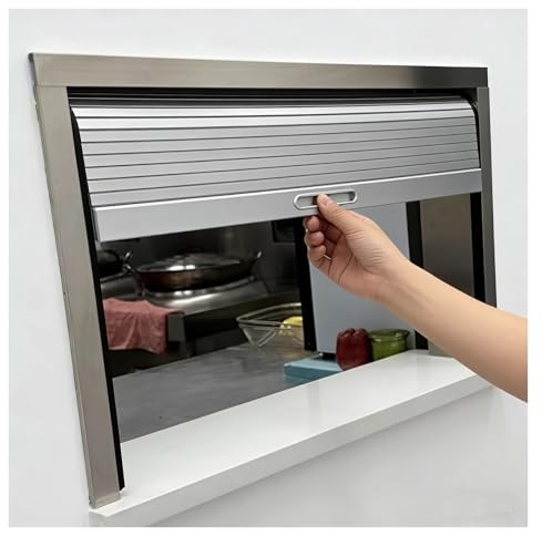 Maßgefertigtes Rolltür-Set mit Führungsschienen und Griff, platzsparende Rolltür für Küchenschränke, ideal für Wohnmobile/kleine Schränke, wiederverwe