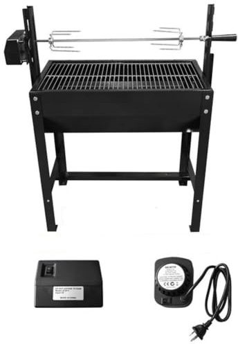 Colcolo Outdoor Rotating Grill Rotisserie Spit Barbecue Iron Construction Sturdy Joints Paint Lower Vent Design heat for grate, C03 Elevated Charcoal Grill Dual Motor Model
