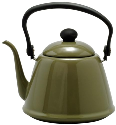 Noda Horo Wasserkocher aus Emaille (Oliv)
