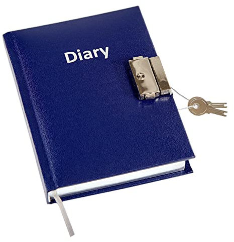 Esposti Lockable Undated Diary | Journal with Lock | Hardcover Journals for Writing | Personal Planner Organizer for Boys and Girls | Size A6 (112 × 148 mm) | Blue