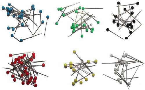 dalipo 31001 - Buntkopfstecknadeln, 100 Stück, bunt