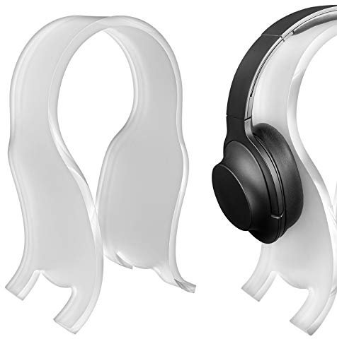 GEEKRIA Frosted Omega Headphone Stand for Over-Ear Headphone, Gaming Headset Stand, Desk Display Hanger, Compatible with Sony, Sennheiser, JBL, ATH, Bose, Beats Studio3 Headphones (Acrylic)