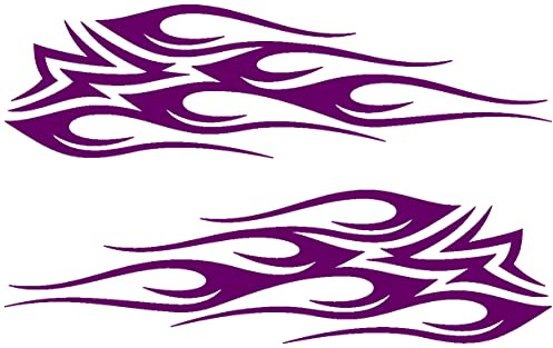 Samunshi® Tribal Aufkleber Set Motorradtank 20 x 5,6cm violett