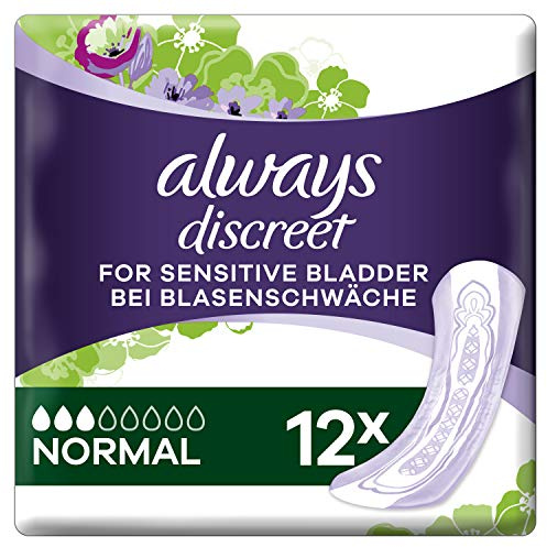 Always Discreet Inkontinenz-Einlagen Normal bei Blasenschwäche 12 Stück