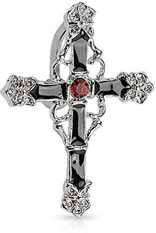 Tapsi´s Coolbodyart® Bauchnabelpiercing Edelstahl Chirurgenstahl 316L Zirkonia Tribal Kreuz
