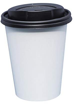 Gastro-Bedarf-Gutheil 100 Kaffeebecher Einwegbecher Pappbecher weiss Becher Coffee to go 0,3 mit Deckel Ideal für Coffee Latte Machiato Cappuccino Chocolate Tea Cream