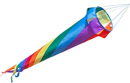 CIM Windsack - Windturbine 150 Rainbow - UV-beständig und wetterfest - Ø35cm, Länge: 150cm - inkl. Kugellagerwirbelclip