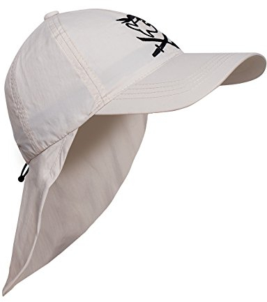 iQ-UV Schutz Kappe mit Nackenschutz Unisex Beige 55-61cm – Sonnenschutz Kappe mit UPF 50+ Schutz Tüv geprüft – Atmungsaktive Cap mit Nackenschutz für Herren und Damen – Mütze mit Schutz für Nacken