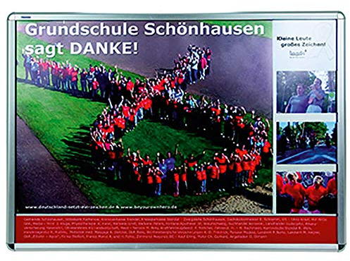 FRANKEN Wechselrahmen Plakatrahmen Standard A0, Aluminiumrahmen 32 mm breit, 88,4 x 123,2 x 1,9 cm, BS0803