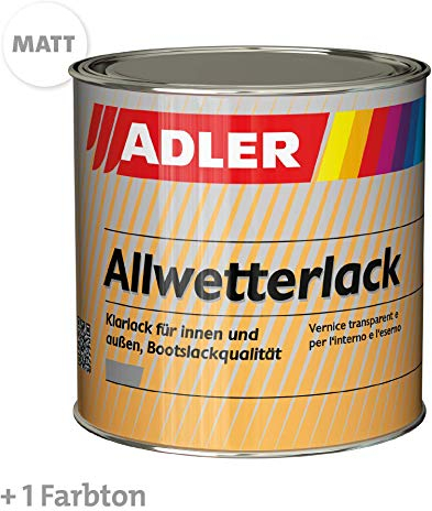 ADLER Allwetterlack Bootslackqualität Matt 375 ml - Klarlack für außen