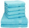 Betz Premium Handtuch-Set - 6 teiliges Handtücher-Set - 2X Duschtücher - 4X Handtücher - 50x100 cm - türkis