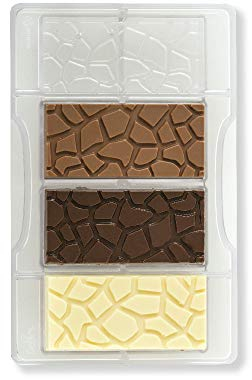 Decora 0050129 Moule pour Chocolat Tablette Effet Tortue de 85 x 42 x h 10 mm