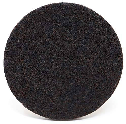 Adsamm® / 4 x Selbstklebende Filzgleiter/Braun/ø 80 mm/Rund/Möbelgleiter aus Filz mit 5.5 mm Stärke/Möbel- und Bodengleiter