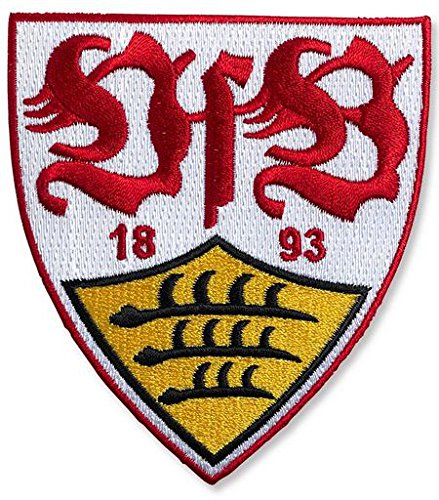 Flaggenfritze Aufnäher VfB Stuttgart Wappen - 8 x 8 cm + gratis Aufkleber