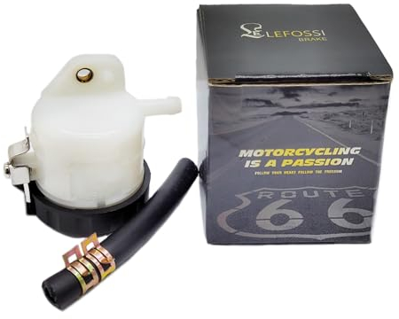 LE LEFOSSI Serbatoio Liquido Freni Moto Coppa Olio Serbatoio Pompa del Freno Parte per Compatibile con Kawasaki NINJA636/1000 ZX-6R ZX6R ZX-10R ZX10R ZX-14R Z1000SX