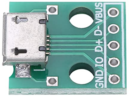 Garosa 10Pcs Micro USB zu DIP Adapterplatine Weibliche Einbaubuchse USB Breakout Board Adapter Board 5 Pin 2,54 mm Tonhöhe Platine für DIY Netzteil