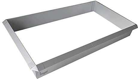 innogard S7052-008 – Schneckenzaun Set 34 TLG. – Galvalume Alu-Zink – 4X Außenecke 90°, 30x Seitenteil 25 x 0,05 cm x 1 m