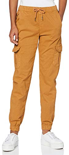 Urban Classics Ladies High Waist Cargo Jogging Pants Pantalones, Beige, M para Mujer