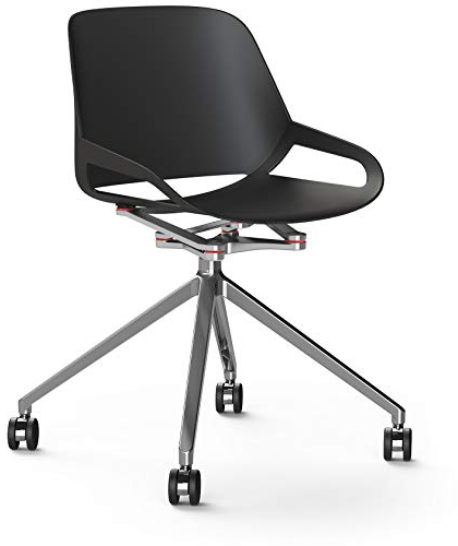 aeris Numo moderner Schwingstuhl – Schalenstuhl mit stylischem Fußkreuz Bürostuhl – ergonomischer Stuhl – hochwertiger Drehstuhl mit Rollen