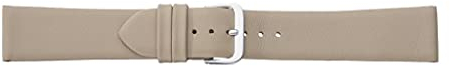 Eichmüller Uhrenarmband Nahtlos Nappaleder Kalbsleder in 10/12/14/16/18/20 mm (Beige, 16 mm)