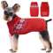 Kuoser Hund Katze Strickpullover Welpe Weihnachten Warme Strickwaren Haustier Winter Pullover Weste Schneeflocke Muster Kleine Mittlere Hunde Rollkragen Kaltes Wetter Pullover für Urlaub Xmas