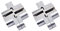 Cerniera a croce nascosta in acciaio inox, 16 x 70 mm, cerniera invisibile a scomparsa per porte in legno, 2 pezzi