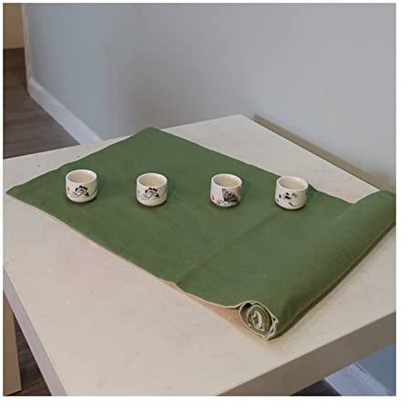 Hoisy Orientalische Deko, Tischläufer Grün Ostern Bettwäsche Aus Baumwolle Einfache Farbe 120X 13