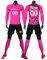 Maillot Football Personnalisé Shirts&Shorts Maillot de Foot Enfant Homme avec Numéro l'équipe du Nom (Rose Rouge Longue)