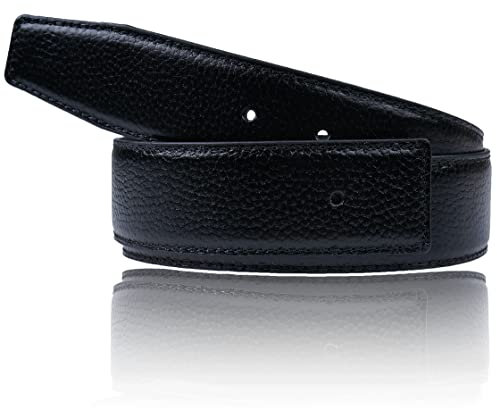 Erdi Ünver H Gürtel passend zur H Gürtelschanlle ohne Schnalle in 32mm (115 cm, Schwarz)